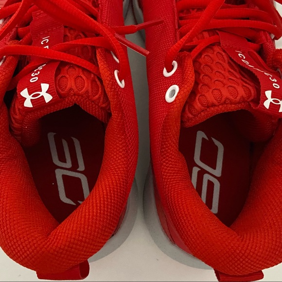 NEW Under Armour SC 3Zero IV UA 4 Basketball Shoes Red Grey Men’s Size 9 - Picture 7 of 8
